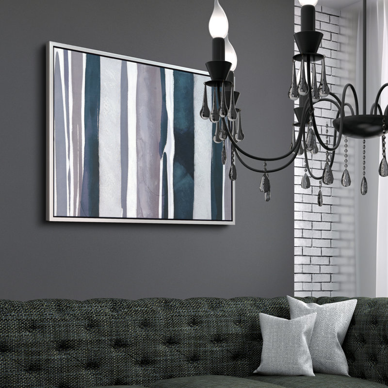 "Cobalt Streaks 2", art texturé sur toile à paillettes texturées par Martin Edwards