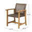 Chaise de salle à manger en bois et osier Hampton (ensemble de 2)-116433199