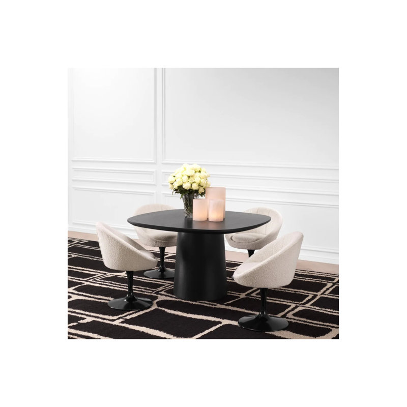 O'Neill Upholstered Dining Chair, Bouclé Cream