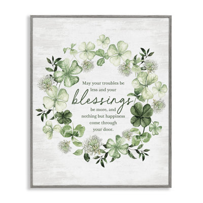 Bb592Framed Irish Proverb Wreath