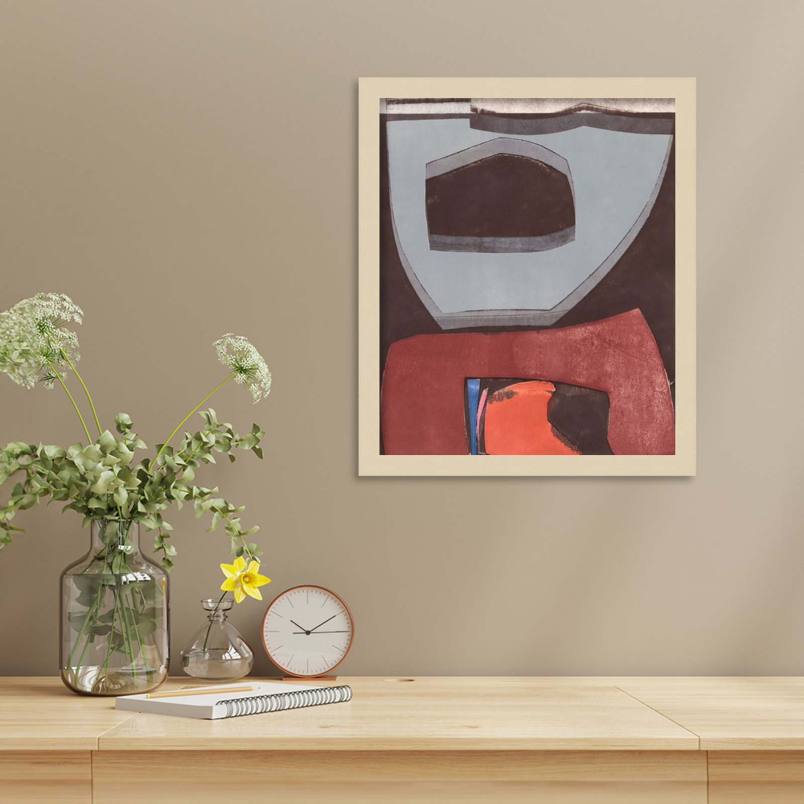 Solano "Istanbul 12" Print by Rob Delamater, 17" H x 15" W, Brown