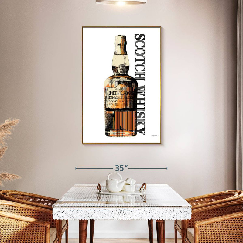 Scotch Whisky, Floating Frame Gold, 31" x 46"