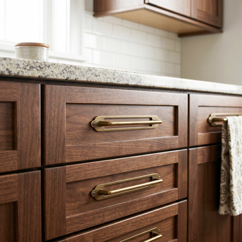 7.6'' Hole Center Classical Cabinet Bar Pull With G025 Backplate-Antique Brass, 7.6, Antique Brass