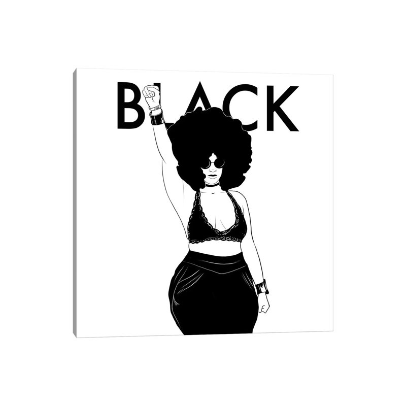 Black by Tafari Mills - Print on Canvas, Wrapped Canvas, 66.04 cm H x 66.04 cm W x 3.175 cm D