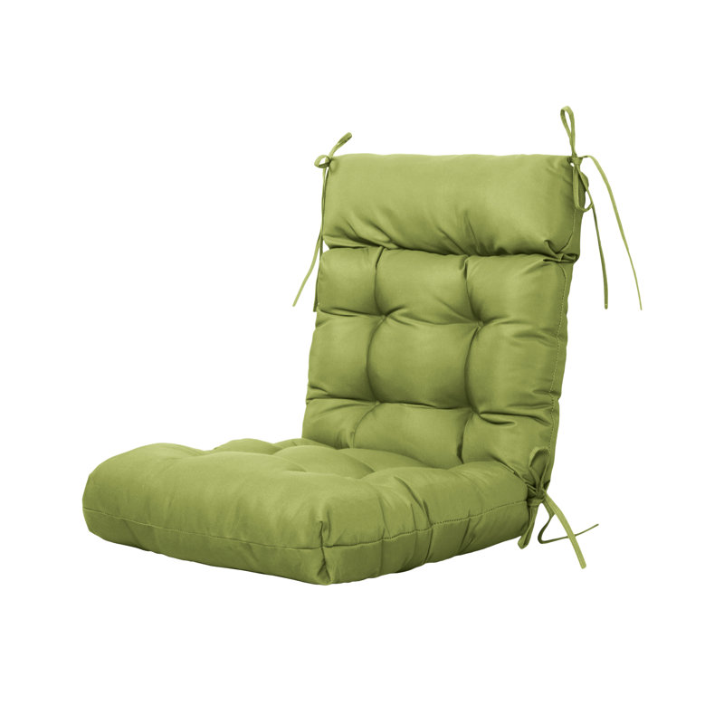 Adirondack Outdoor Chair Cushion, 44X21x4 Inches All Weather Patio Cushion, 100% Polyester UV Protective Water Repellent Tufted Cushion With Recycled Filling For Wicker Patio Furniture，Grass Green