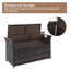 Patio 33 gallons Banc de rangement en PE avec coussin en osier-85721044