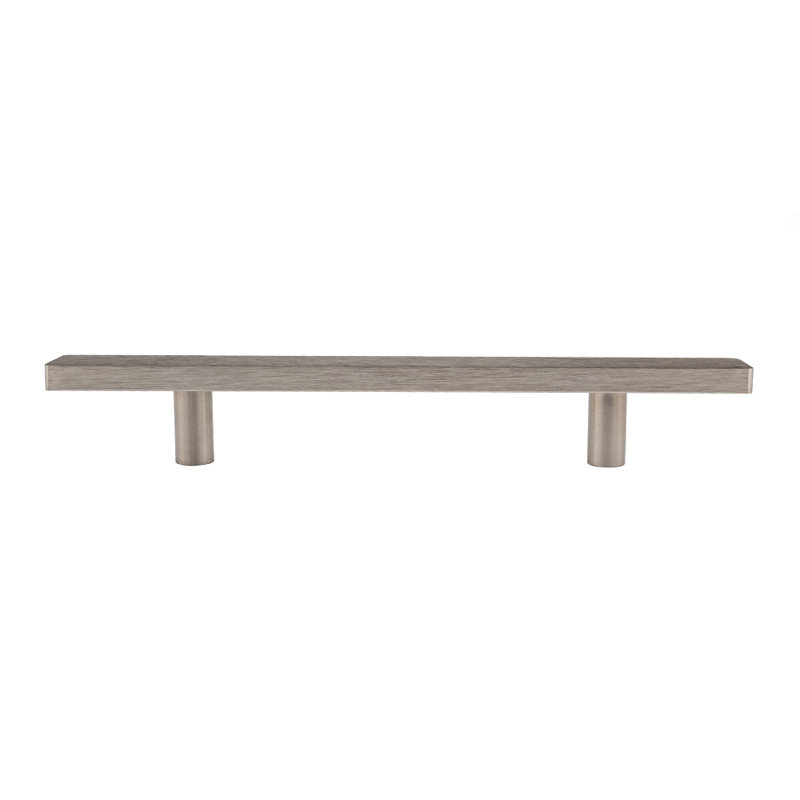 6.625" Silver Aluminum Rectangular Bar Pull with Mounting Hardware