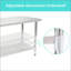 Table de travail durable en acier inoxydable de calibre 18 de 24 po x 48 po avec tablette inférieure pour espaces restreints