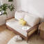 Canapé-lit modulaire 100% polyester blanc crème-129870615