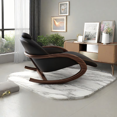Modern Upholstered Solid Wood Rocking Chair Solid Wood Rocking Chair by VIBORZ