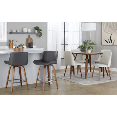Rondell 25" Fixed-Height Counter Stools with Square Footrests