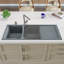 45.69'' L Double Bowl Granite Kitchen Sink-36903830