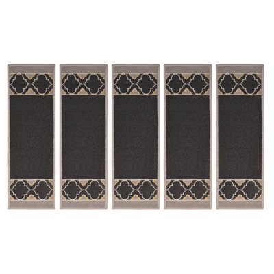 Tapis d'escalier noir antidérapant