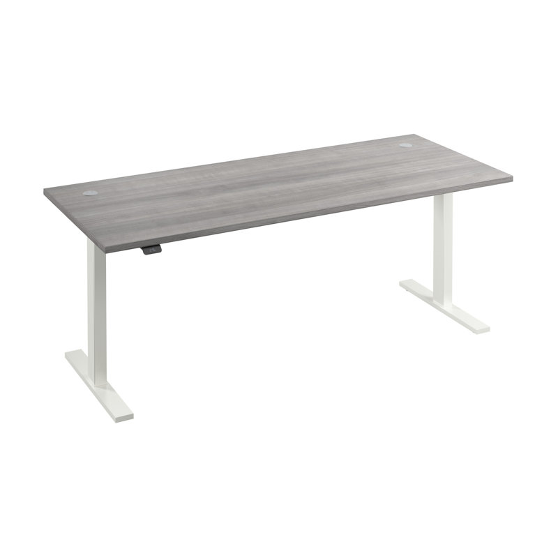 Bush Business Furniture Move 60 Series Electric Height Adjustable Standing Desk, 27" H x 71" W x 29.4" D, Platinum Gray