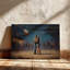 «Texas Night Dance», art sur toile «Couple de cowboy romantique», impression «Rustic Country Love»-525734283