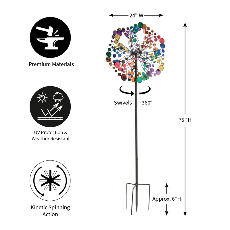 Andriah Weather Resistant Abstract Rotator