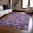 Helissa Purple Washable Indoor-Outdoor Rug - -495992393