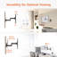 Support mural noir pour téléviseur à mouvement complet | Pivot inclinable, extension 16 po, VESA 200 x 200 pour téléviseurs de 12 à 40 po, capacité de 40 lb