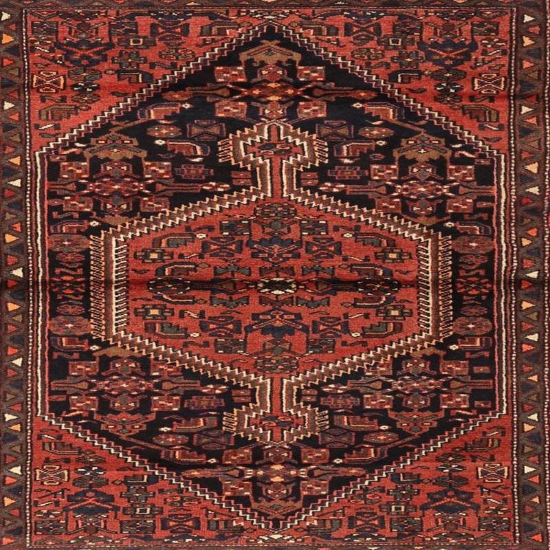 Tapis rouge à motif sud-ouest, Rond 8 pi