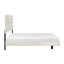Structure de lit pour grand lit moderne avec finition chêne gris poussiéreux, tête de lit incluse et traverses latérales pour chambre à coucher contemporaine avec finition, rails et tête de lit-2129503665