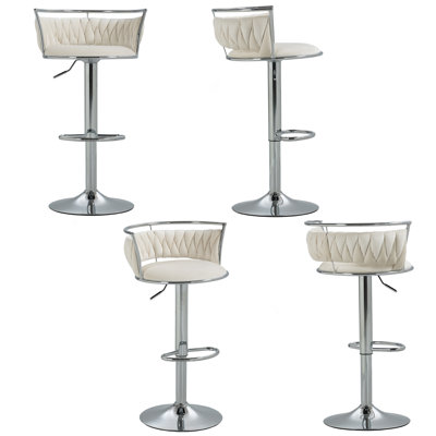 Christal Swivel Upholstered Adjustable Height Counter Stool