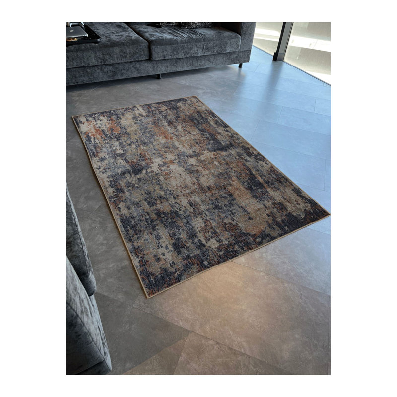 Multi Color Abstract Pattern Creative Modern Decorative Machine Washable Area Rug, Rectangle 3'3" x 4'11"