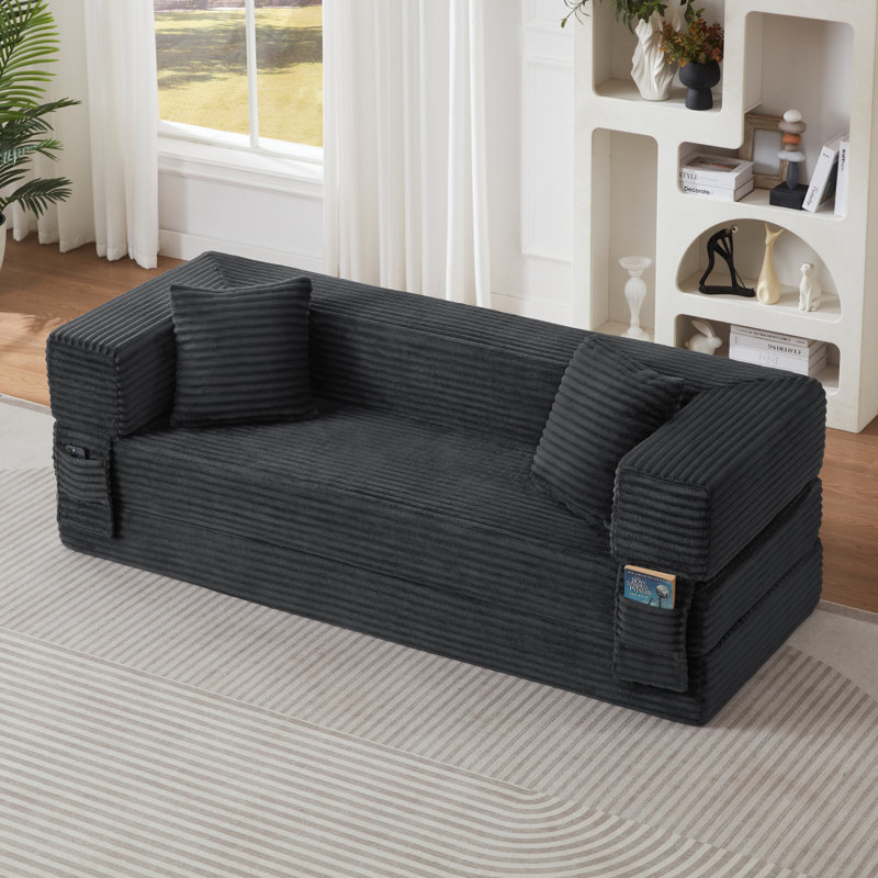 Canapé moderne en corde avec une apparence élégante, un design carré classique, une conception unique à deux niveaux, convertible en lit, idéal pour les appartements et les grands espaces.