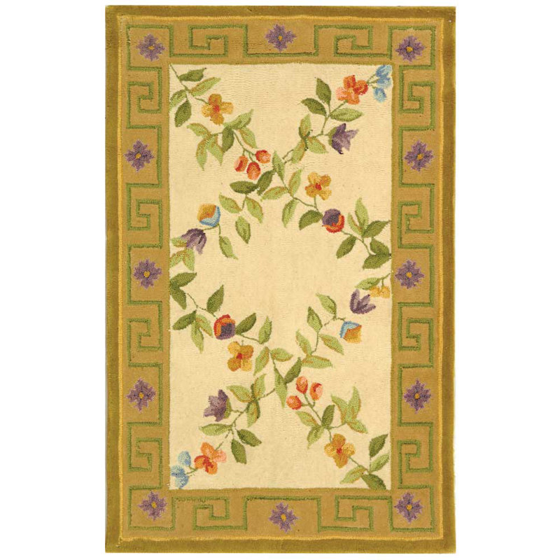 Berkley Wool Pile Floral Rug, Rectangle 2'6" x 4'