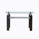 Black MDF Console Table,Entryway table,Hoyer table with Tabletempered glass table top