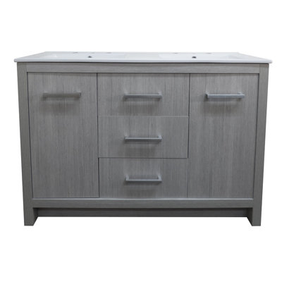 Boehlke 48'' Double Bathroom Vanity with Ceramic Top