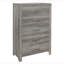 Mobilier de chambre à coucher de style rustique transitionnel avec finition grise vieillie et tiroirs