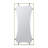 28X1.5X60" Poppy Mirror With Gold Metal Frame Contemporary Design Wall Decor For Bathroom, Entryway