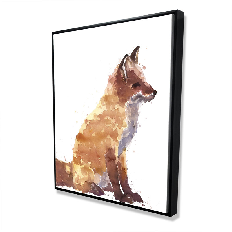 Red Fox - Brown Framed Canvas for Home Decor | Art Print