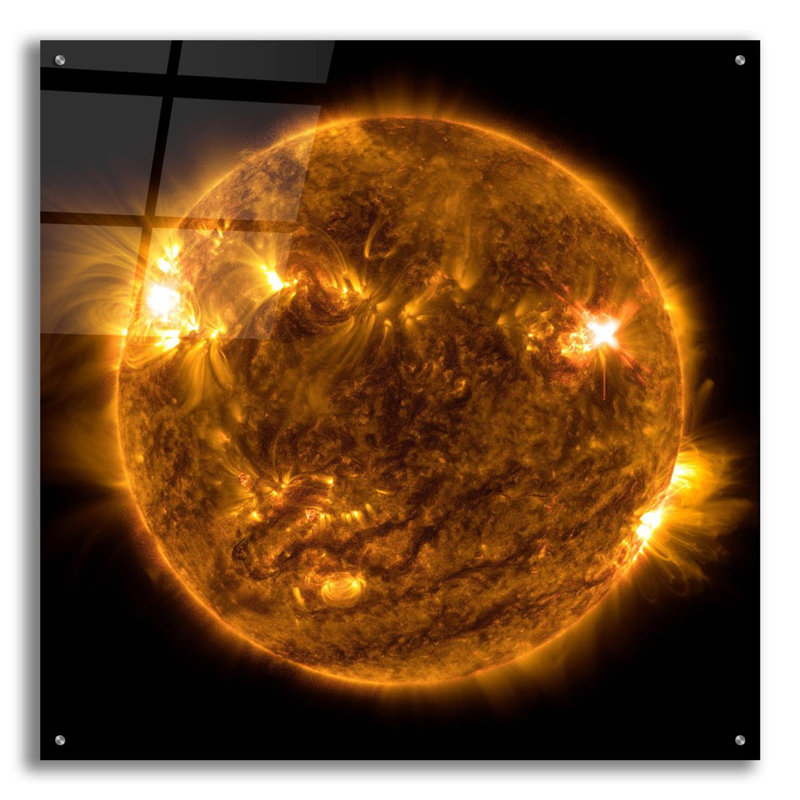 «The Sun» par Epic Portfolio, art mural en verre acrylique, H 36 po x l 36 po x P 0,2 po