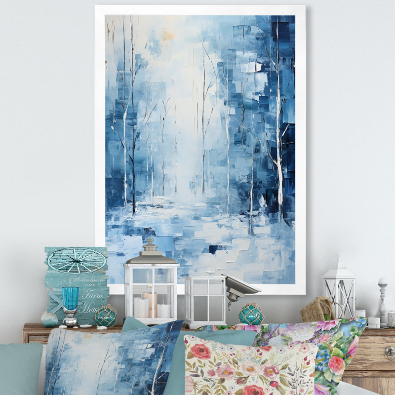 Snow Winters Solitude II - impression, H 40 po x l 30 po x P 1,5 po, Cadre photo blanc