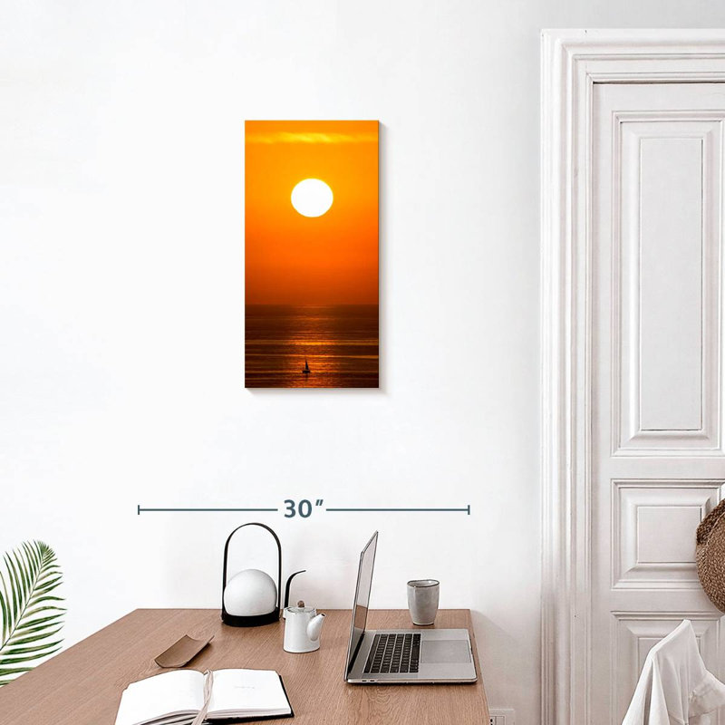 Sunrise voilier, H 24 po x l 12 po