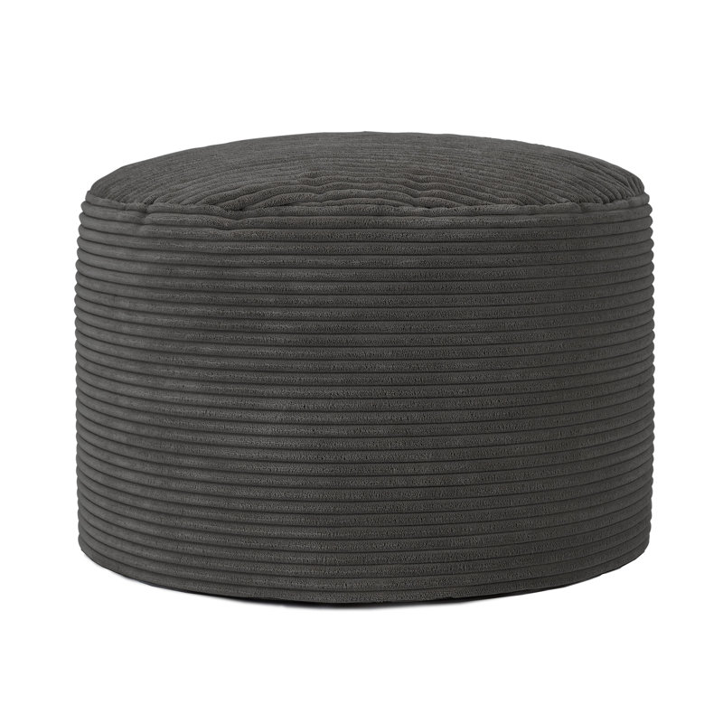 Soul 55Cm Round Pouffe, Charcoal Grey