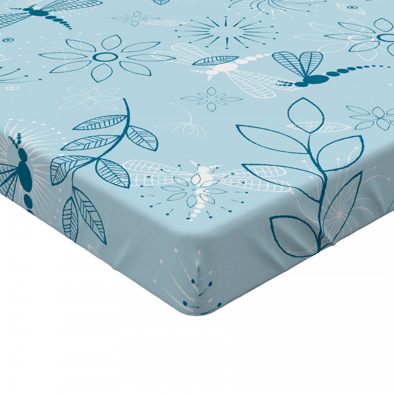 Microfiber Floral Fitted Sheet, Full Fitted Sheet