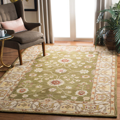 Tingley Handmade Tufted Wool Yellow/Green Area Rug