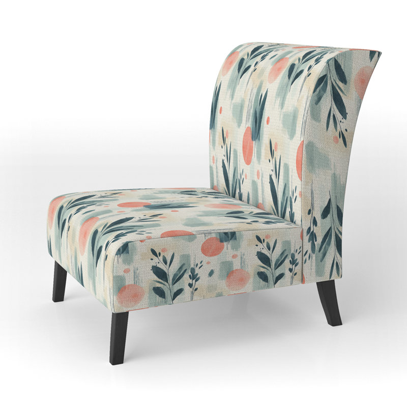 Fauteuil de chambre abstrait rembourré - Fauteuil de chambre Boho Spirit Garden, Pantoufle sans accoudoirs