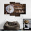 Ensemble de 4 pièces sur toile Zen Typha-93026210