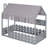 Montessori Floor House Style Bed With Lighted Canopy And Storage Shelves-956879321-956879320