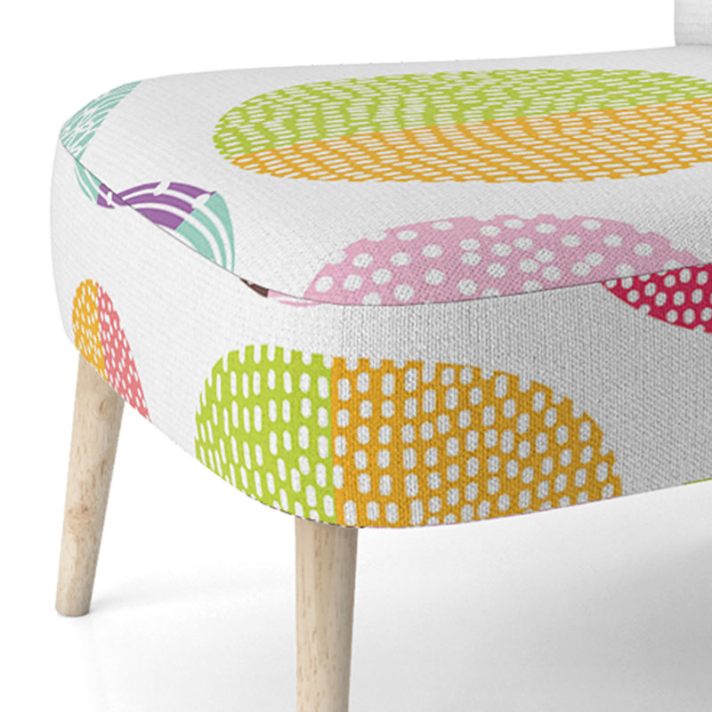 Chaise d'appoint rembourrée multicolore