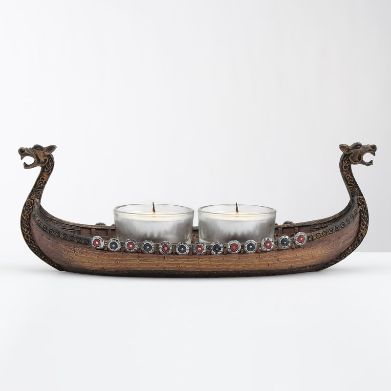 Figurine de porte-thé en polyrésine pour bateau 8,07 pouces