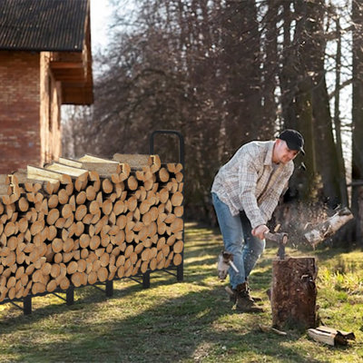 Werph Firewood Rack Outdoor,Heavy Duty Firewood Storage Rack,Outdoor Firewood Rack with Cover