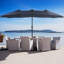 Parasol de marché rectangulaire avec base Tamja 181,1 "x 108"-93545368
