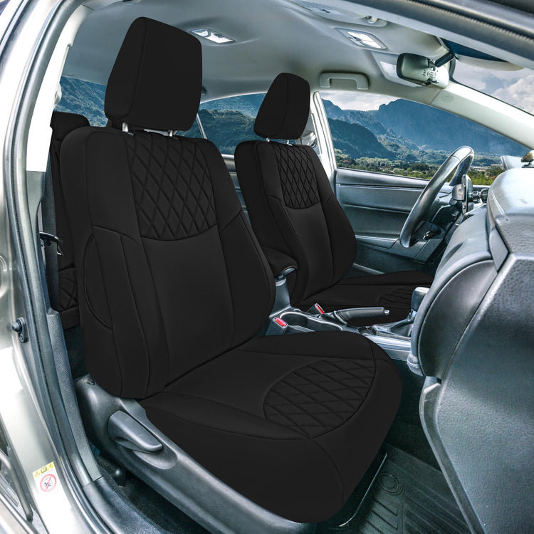 Ensemble de housses de siège avant personnalisées en néoprène Latitude Run® Ultraflex pour la Corolla S, SE, LE de 2014 à 2019