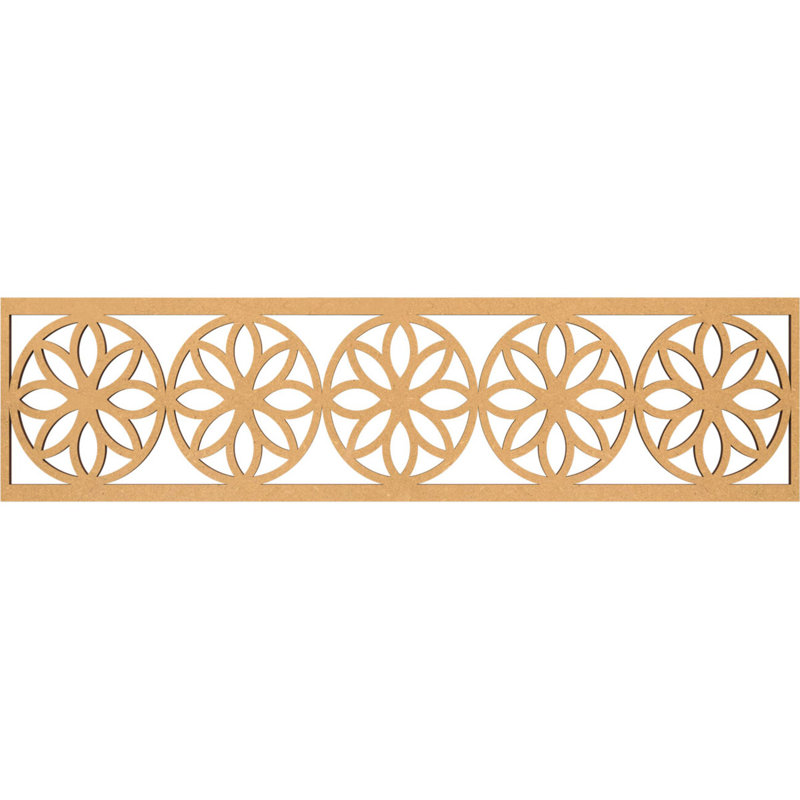 Moulure Blume, H 12 po x l 47 po x P 0,375 po, Bois aggloméré brut