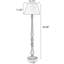 Beige-blanc + coton et lin brun clair + lampes sur pied de forme libre en bois massif
