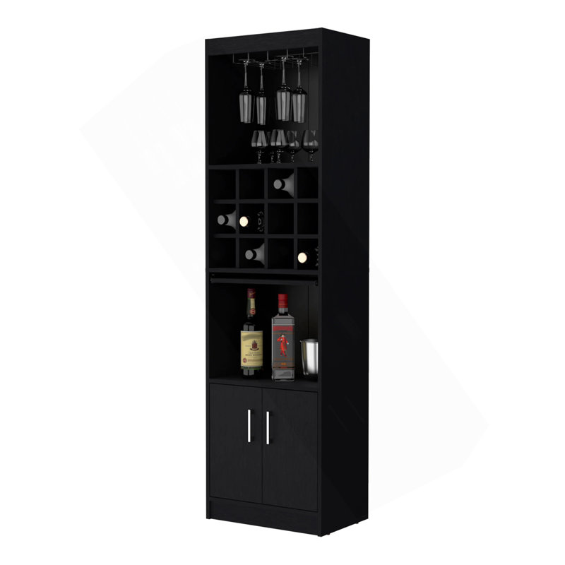 Bar avec rangement pour le vin Wenge, Wengé